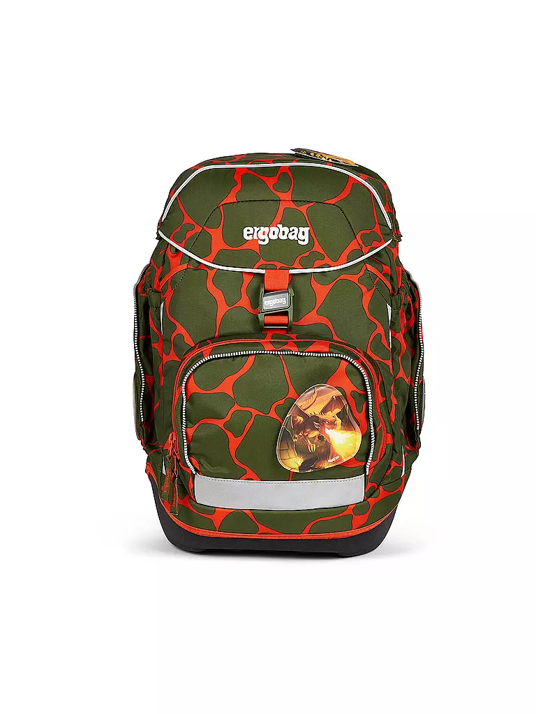 ERGOBAG Schultaschen Set 6tlg PACK Lumi - FeuerspeiBär  olive