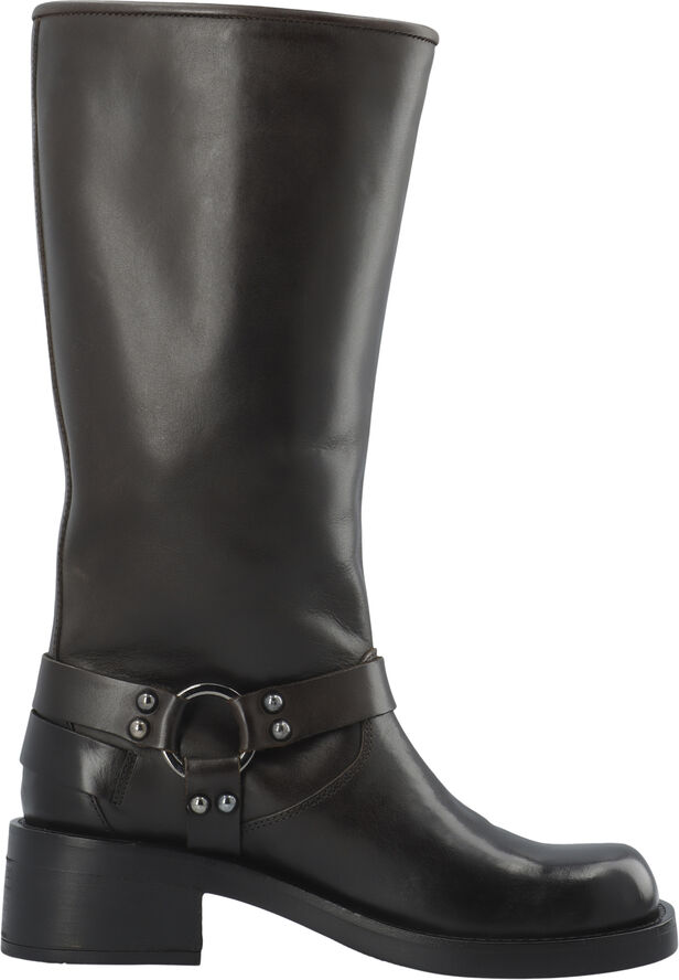 Bianco BIAHARPER Bikerboot Pull Up Leather Dark brown