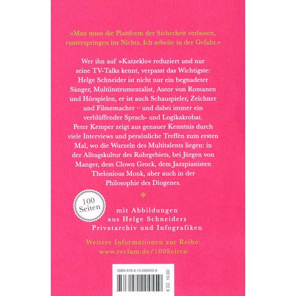 Reclam Verlag 100 Seiten Helge Schneider