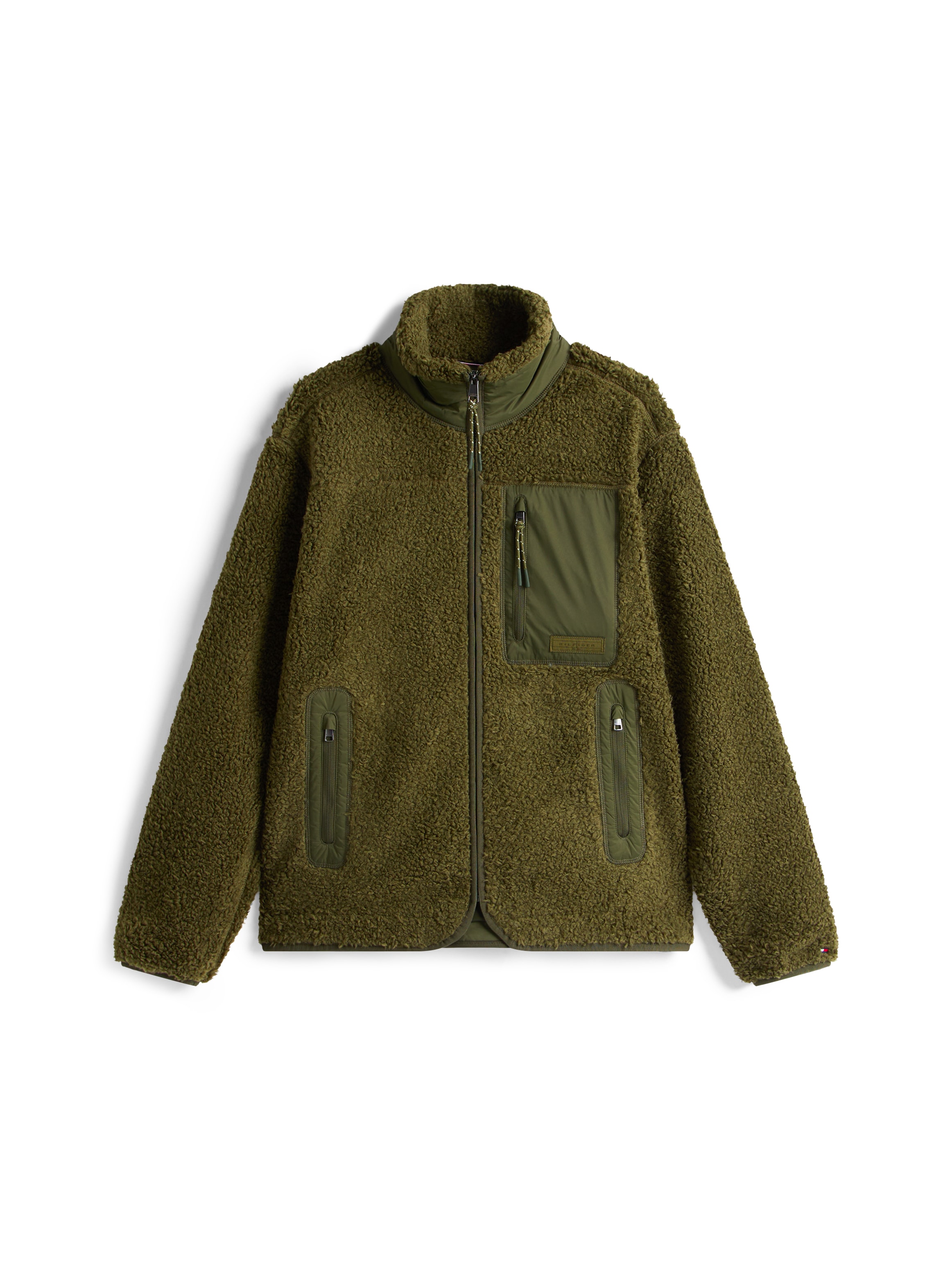 Tommy Hilfiger Sweatjacke »TEDDY FLEECE ZIP THROUGH«, Übergangsjacke Herbstjacke Teddy Plüsch Soft Jacke
