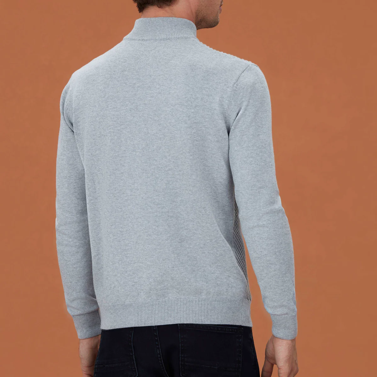 Pull à col mi-haut gris 