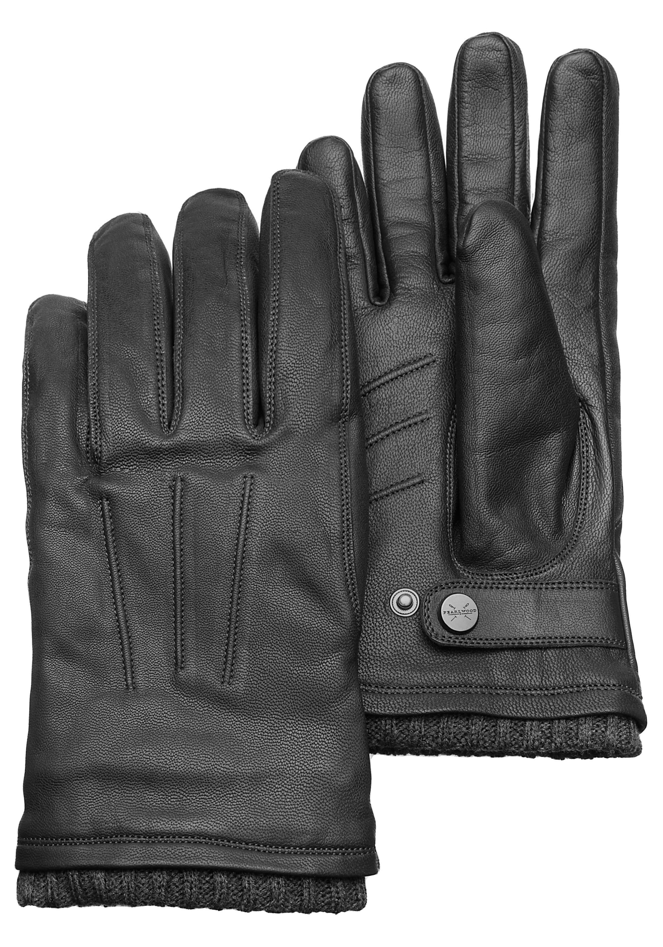 PEARLWOOD Lederhandschuhe »Newton«, leichte Vintage Optik durch Waxfinish