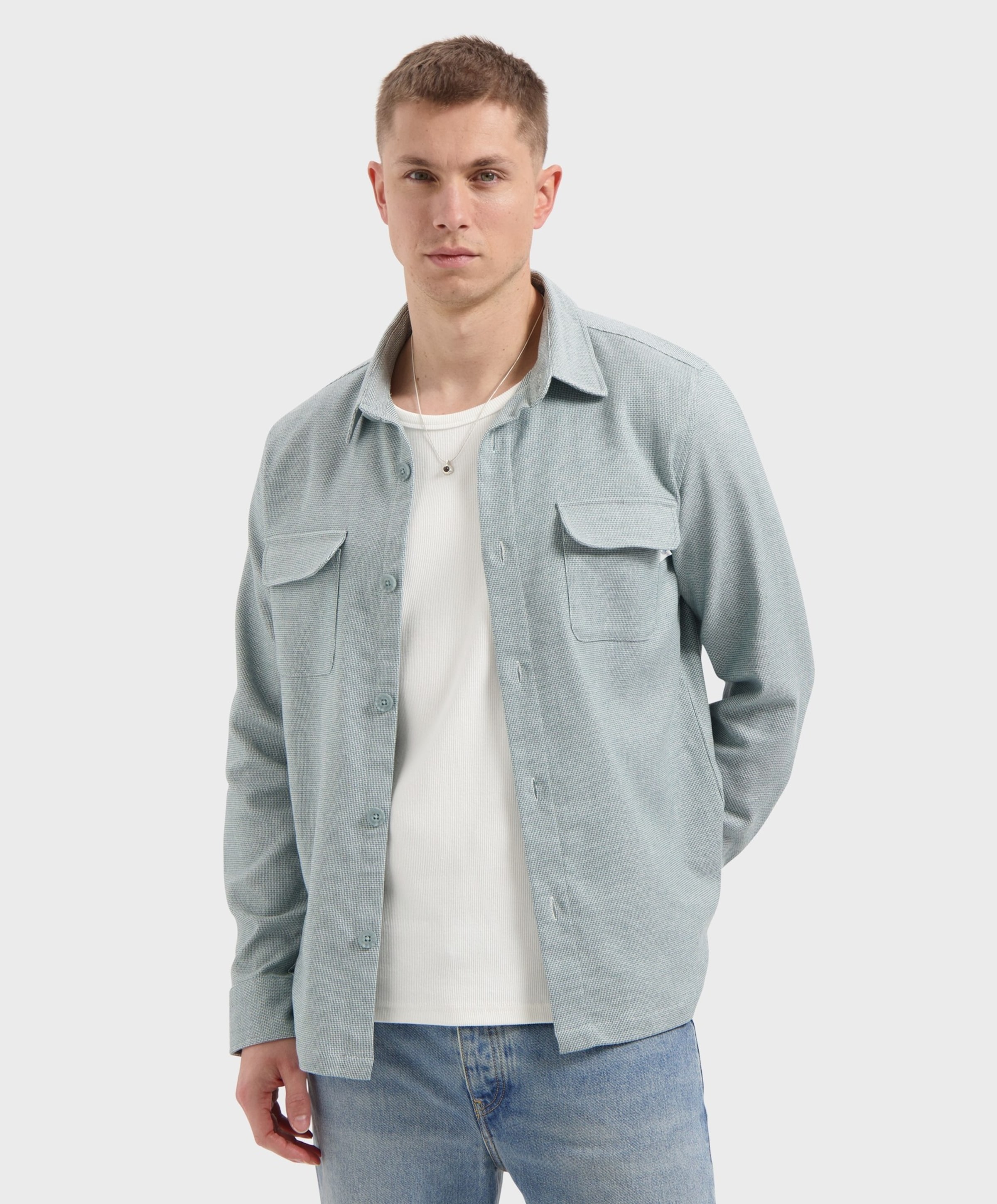 Law of the Sea Heren overshirt groen