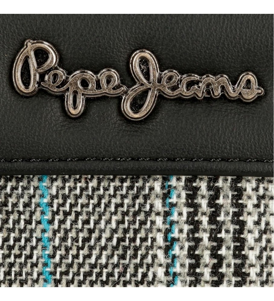Carteira preta Kendra da Pepe Jeans com porta-cartões
