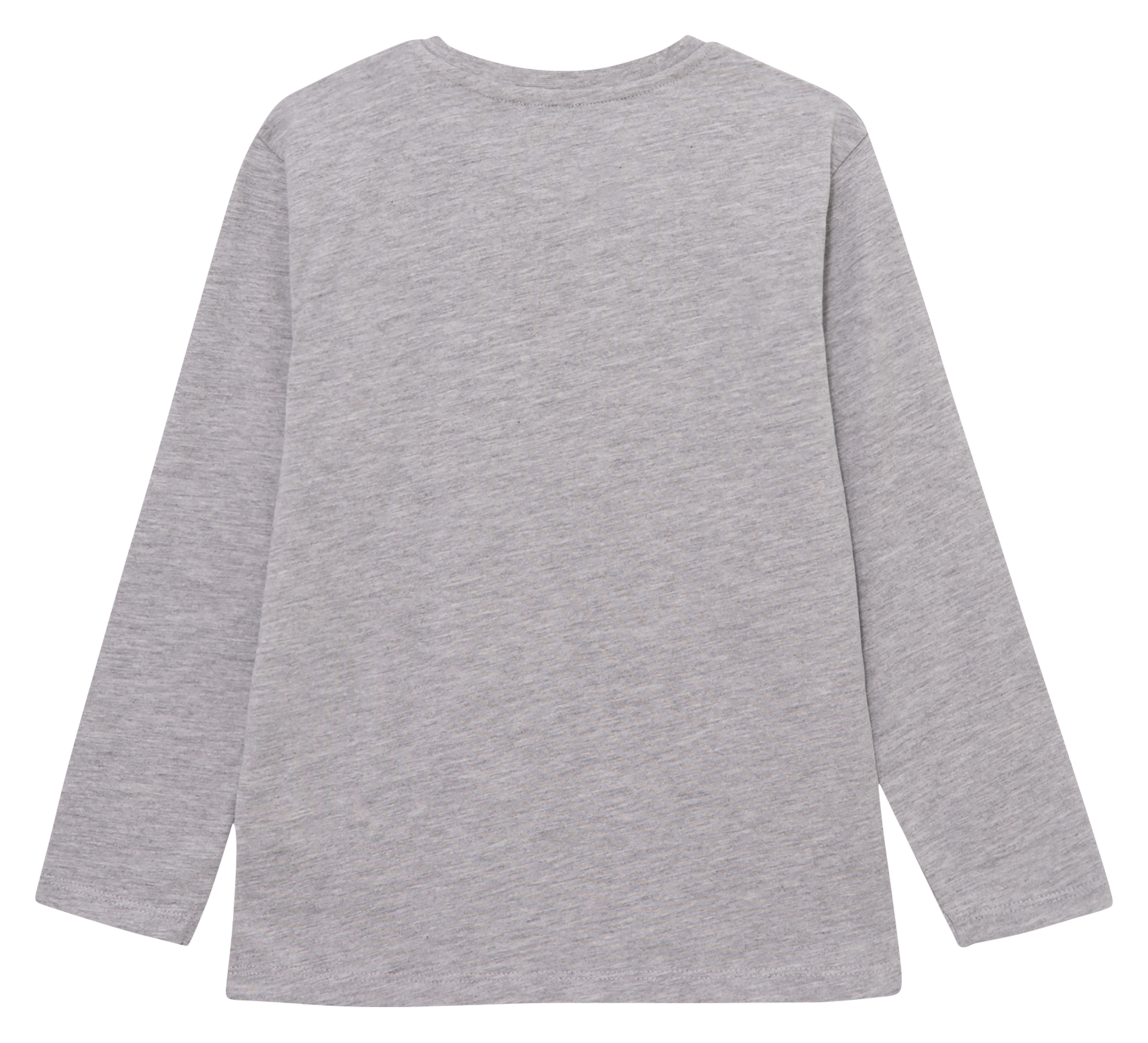 Tee-shirt droit col rond en coton mélangé | Gris