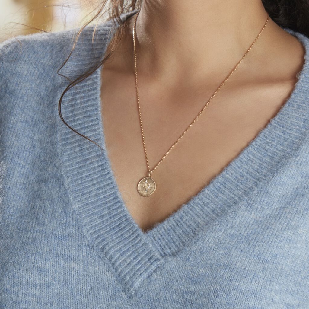Collier Iago Plaqué Or Oxydes De Zirconium