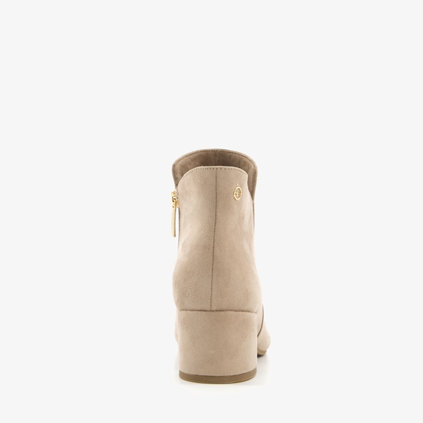 Tamaris dames enkellaarsjes met hak beige