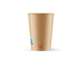 Kaffebæger Pap/Ac Ø80xH93mm 25cl 8oz Single Wall Brun Verive,20 ps x 50 stk/krt