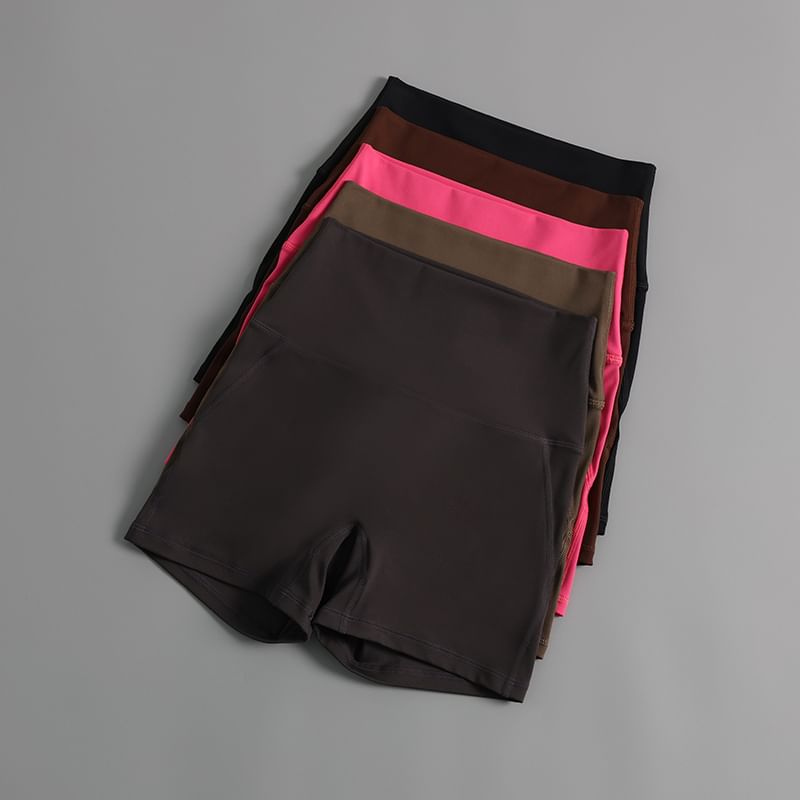Claduodoe - Hoge taille effen yogashorts