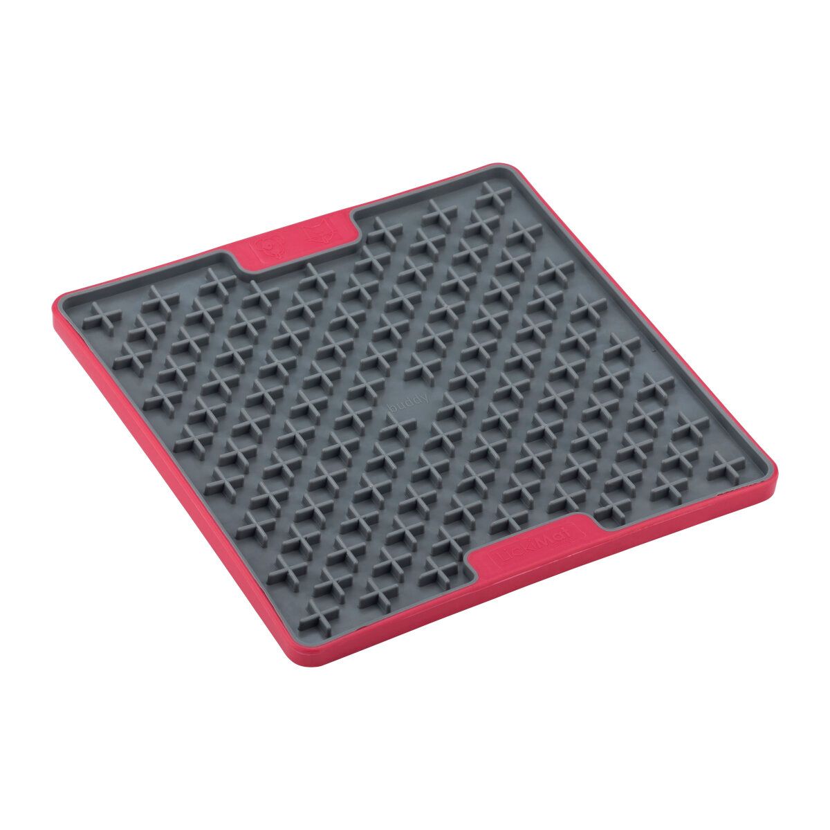 LickiMat Buddy Tuff - TRP Schleckmatte für Hunde - rot - 20 cm