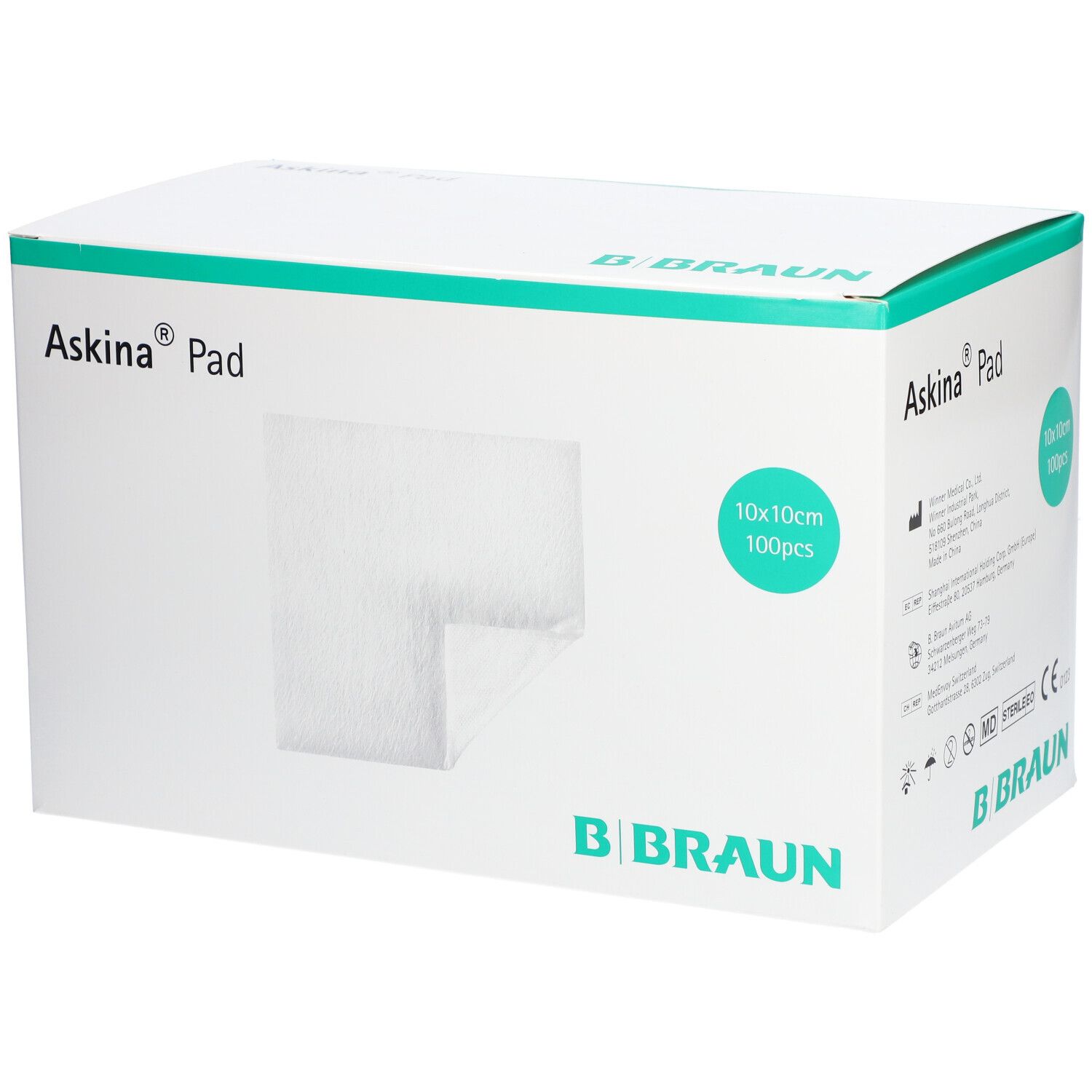 Askina® Pad Wundauflage 10 x 10 cm nichthaftend