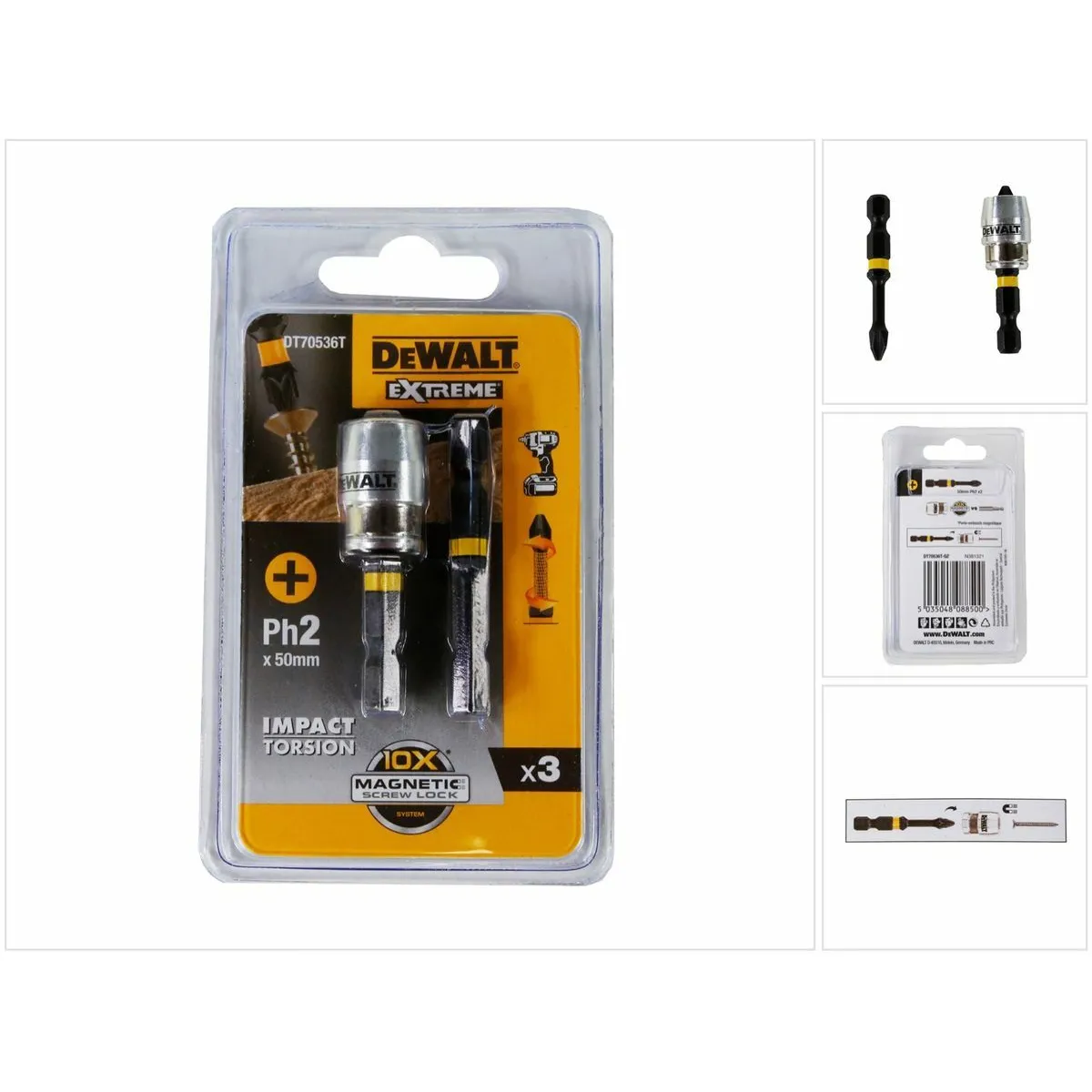 DeWalt Set 2 Embouts tournevis + Anneau
