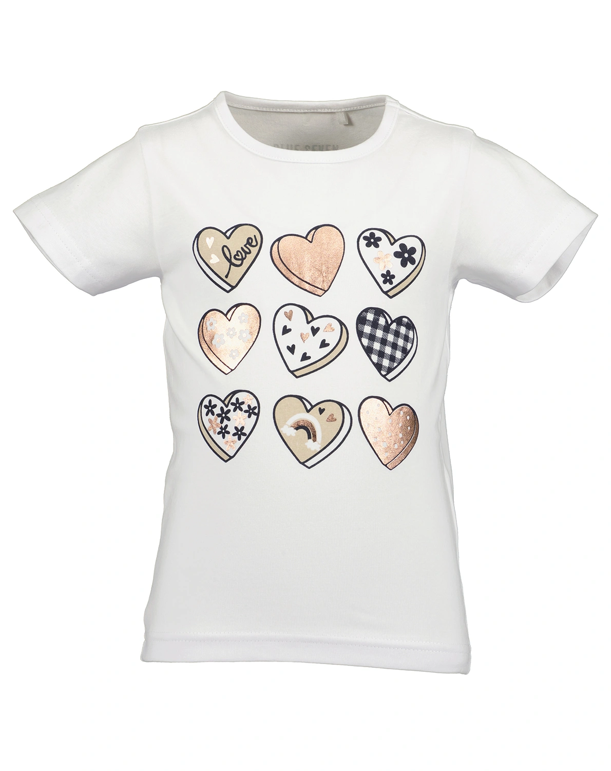 T-Shirt HEARTS in weiß