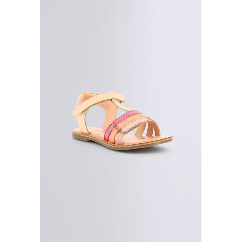 DIAMANTO ROSE CORAIL METALLISE SANDALES Cuir Fille