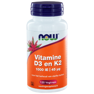 NOW D3 1000 IE & Vitamine K2 Capsules 120CP