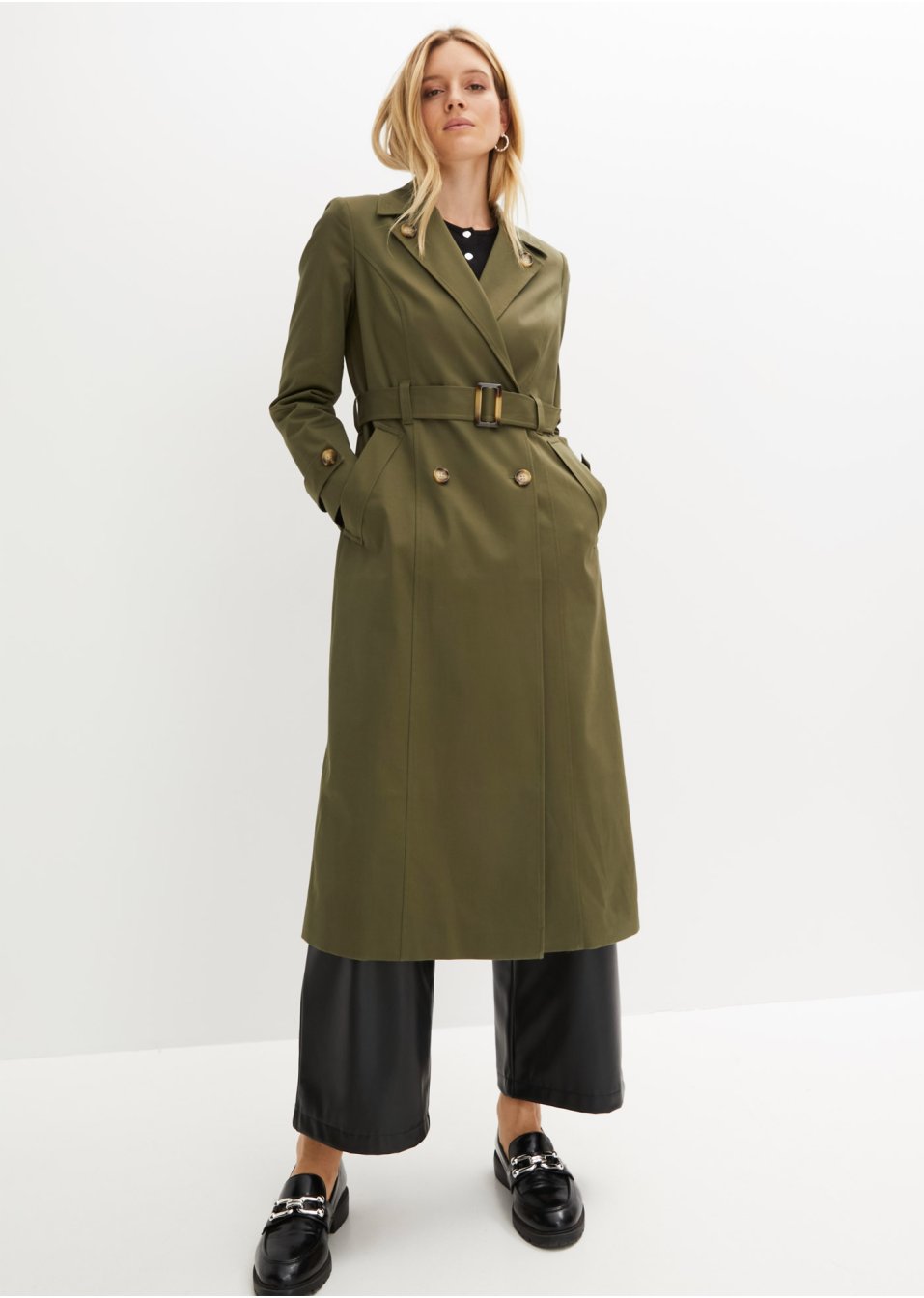 Trench-coat avec ceinture (Ens. 2 pces.)