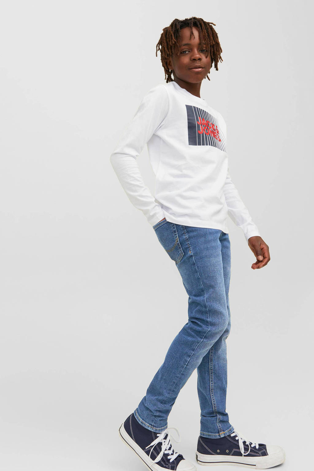 JACK & JONES slim fit jeans JJIGLENN JJORIGINAL blue denim light