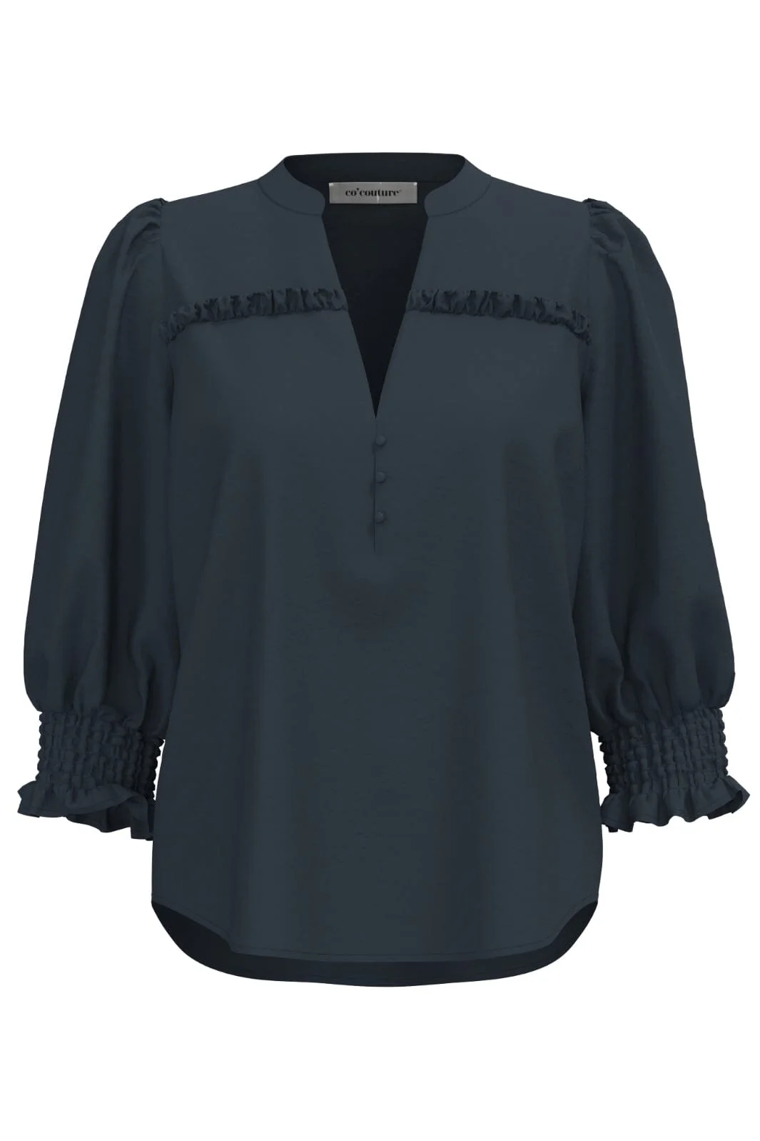 Co´Couture Callumcc Frill Ss Shirt 35484 96 black