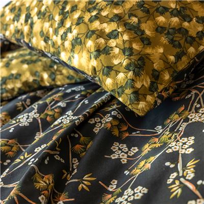 Linge de lit fleurs du Japon - BECQUET CRÉATION