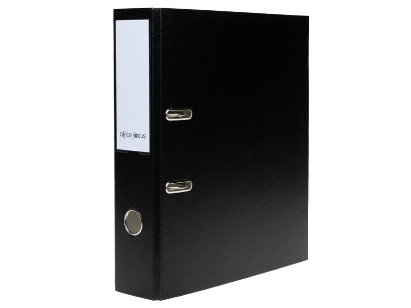 office focus Ordner A4 7 cm, Schwarz A4-Ordner mit Rückenschild und Griffloch