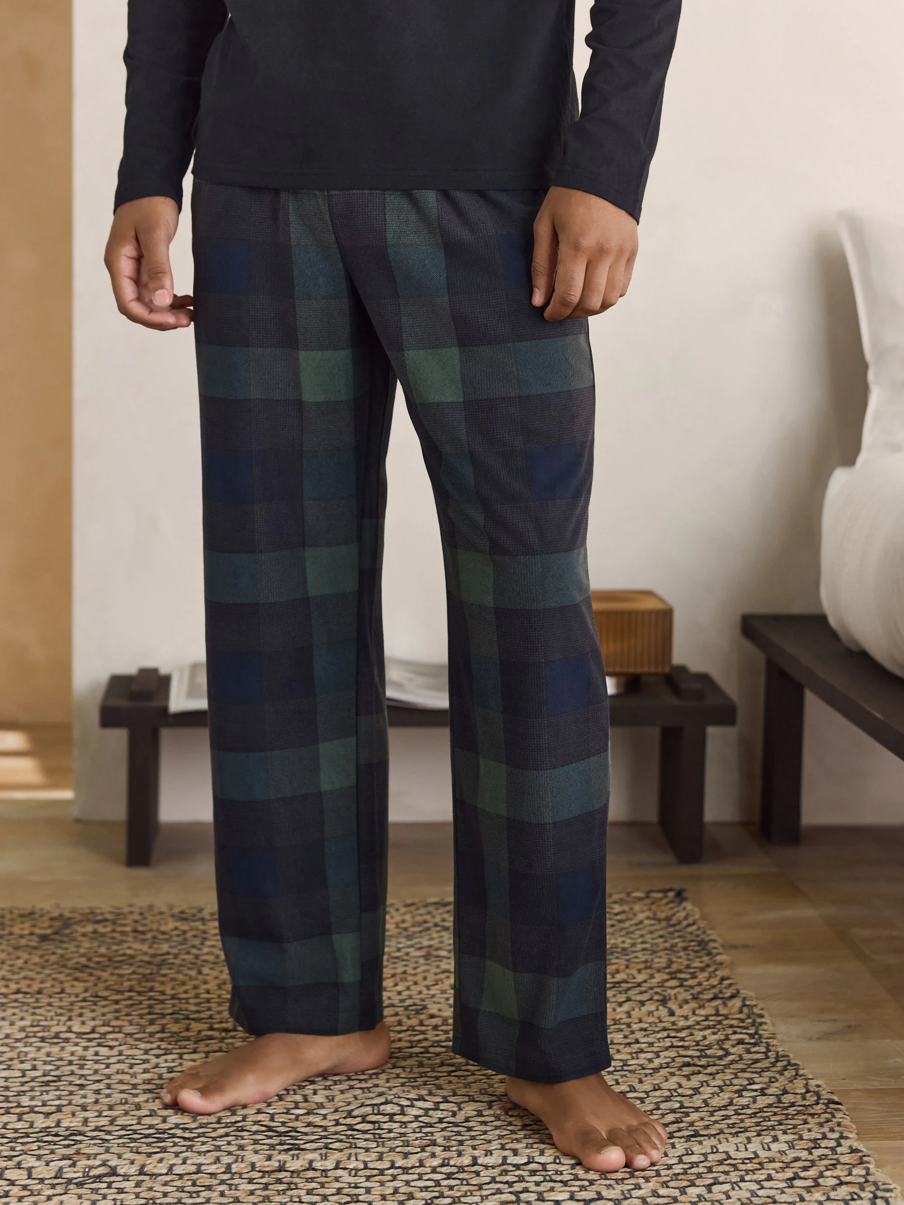 Zwart/groen/blauw - Motionflex - Behaaglijke pyjama met lange mouwen