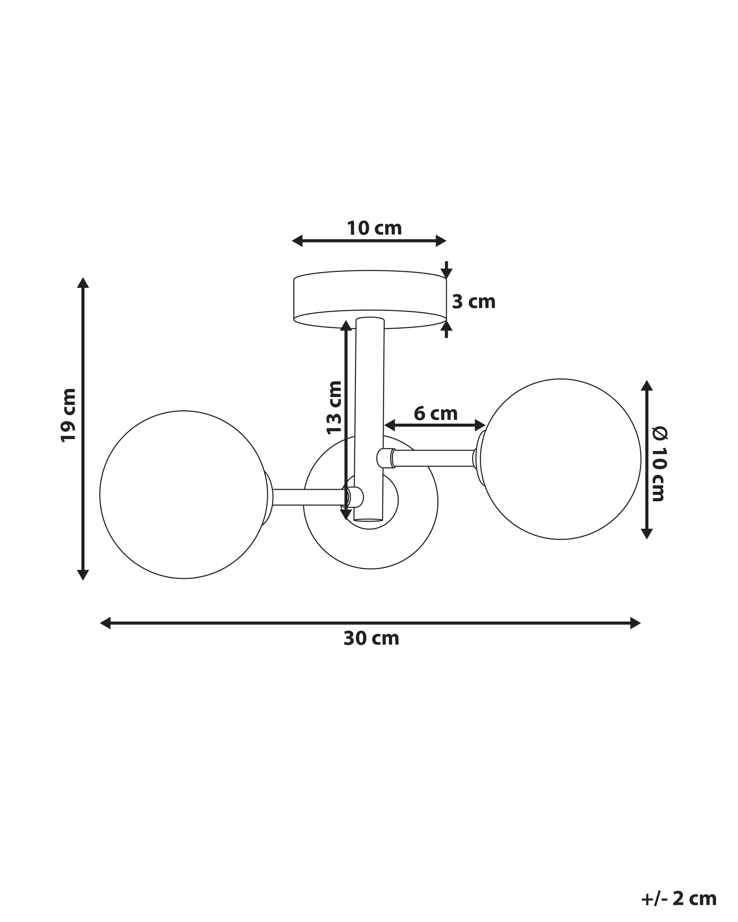 Plafondlamp MARICAO Glas Messing