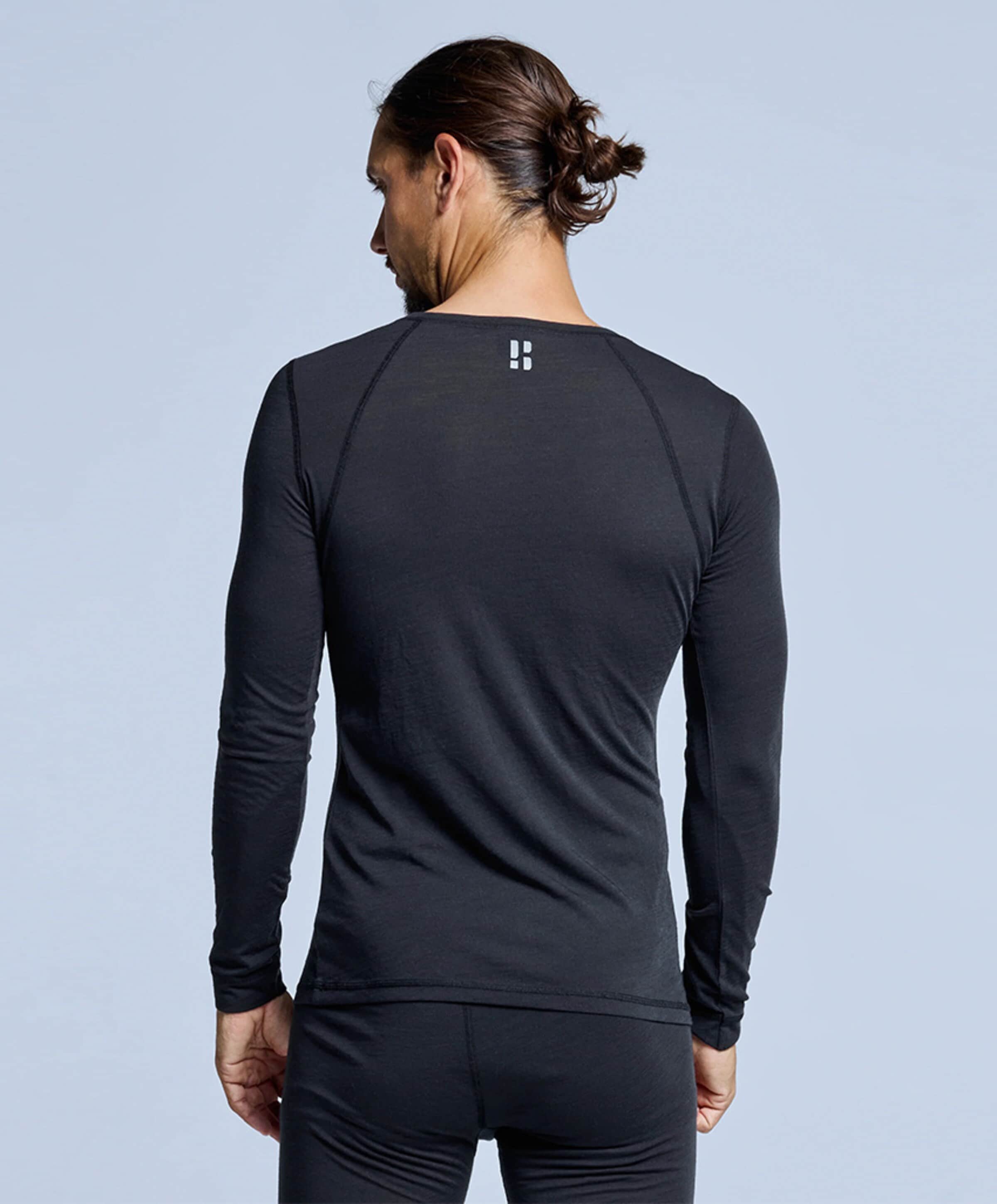 Poederbaas Heren thermoshirt zwart