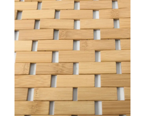 MSV Bamboe badmat, 50 x 80 cm, bruin hout