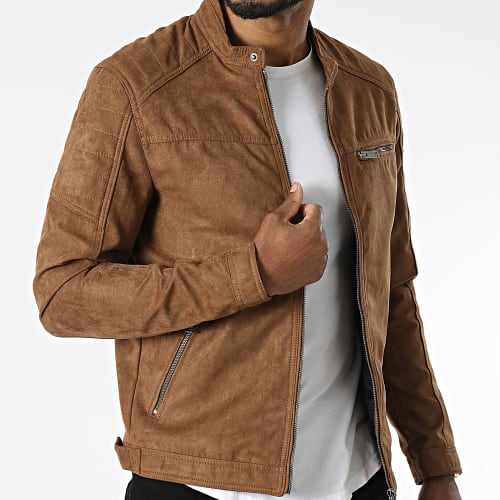 Veste Biker Suédine Rocky Marron