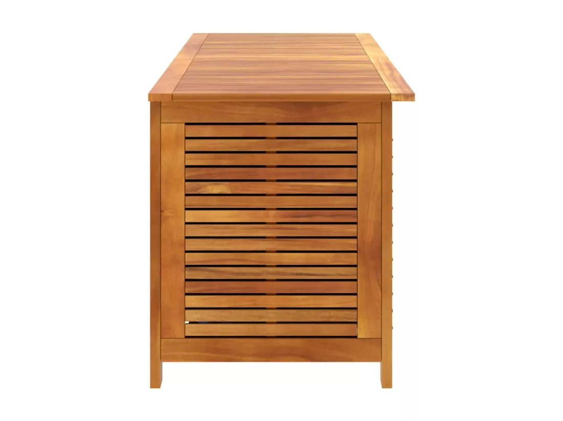 Boîte de rangement de jardin persiennes 150x50x56cm bois acacia