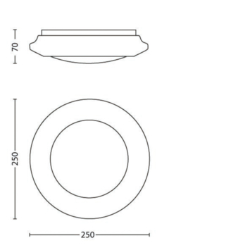 Philips plafondlamp Cinnabar 6 watt