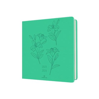 Agenda Summerside 16 bureau - 1 semaine sur 2 pages - vert turquoise - Oberthur
