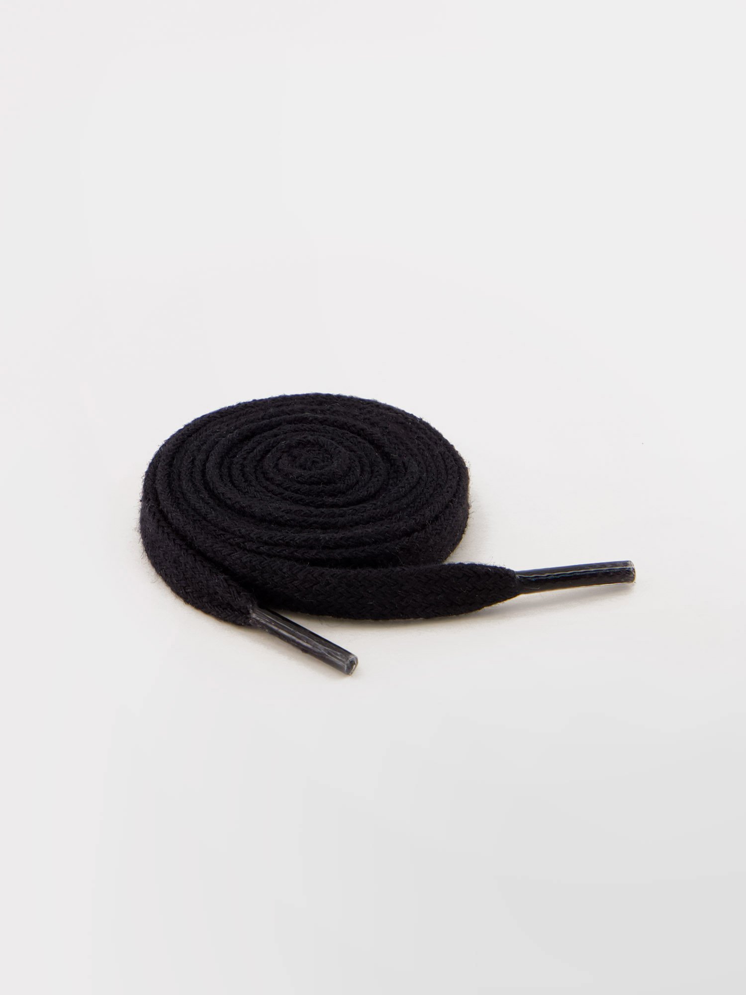 Lacets Plats Mixte s Coton Noir