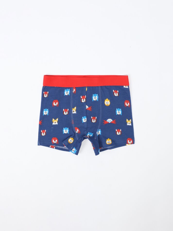 Cuecas Boxer SONIC - Pacote com 3 unidades - Cores variadas