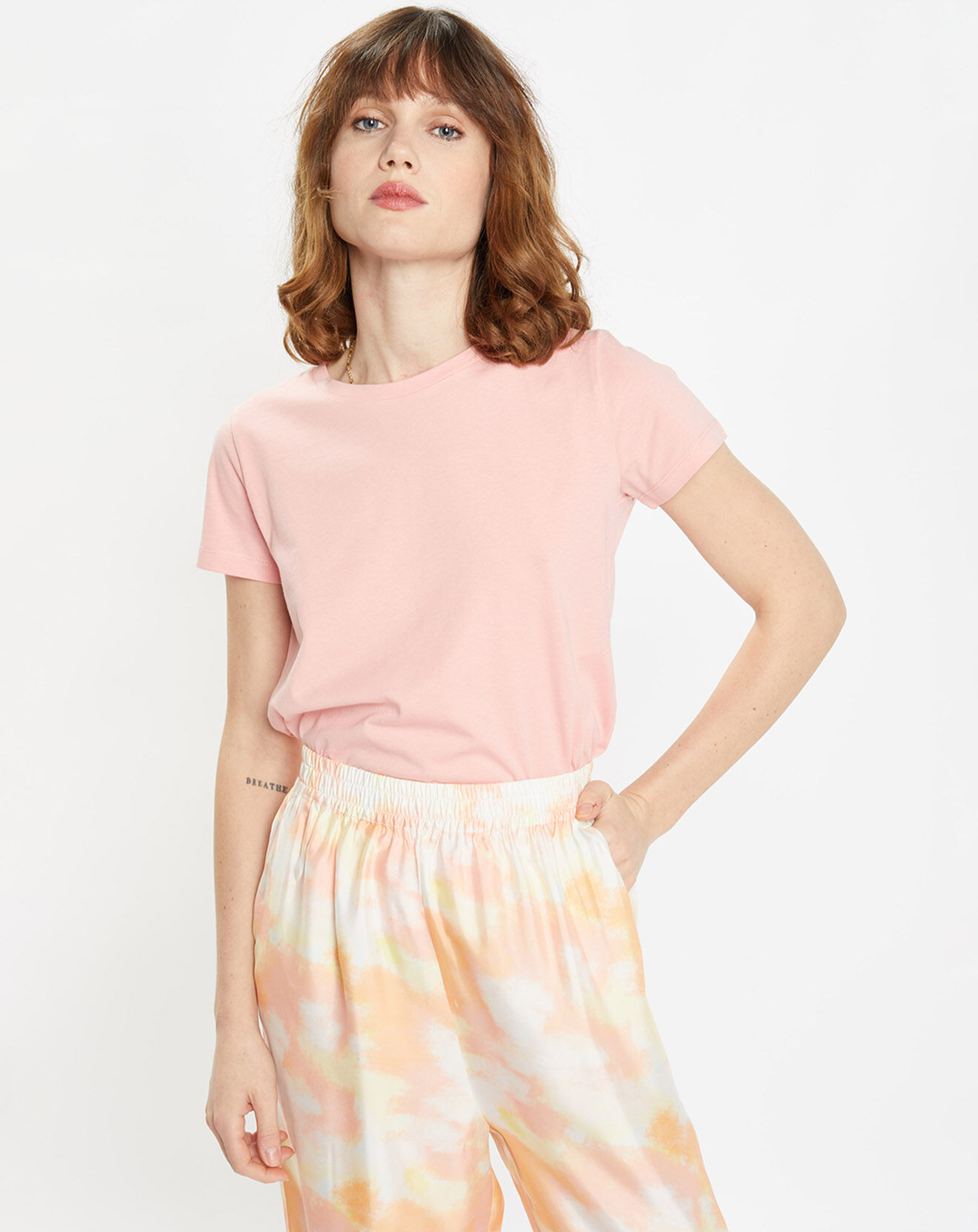 Galeries Lafayette T-Shirt Den droit rose