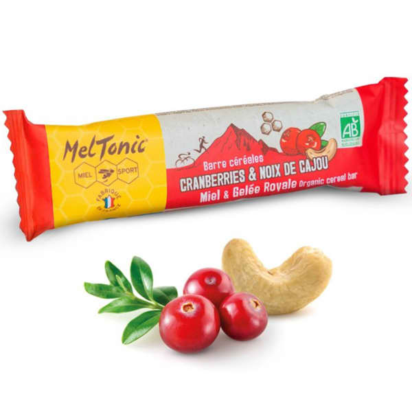 Barres énergétiques MELTONIC BARRE CEREALES BIO CRANBERRIES & NOIX DE CAJOU