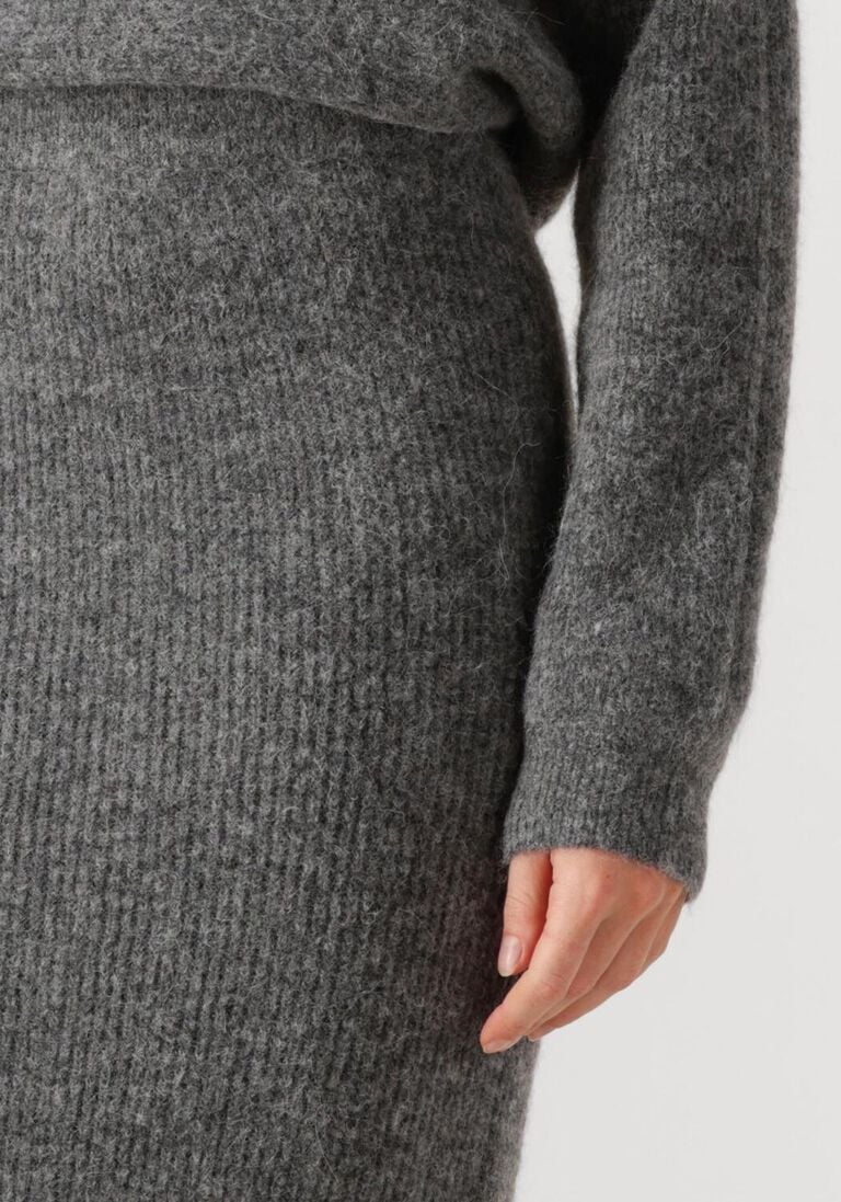 grijze dante6 maxirok suzy knitted long skirt