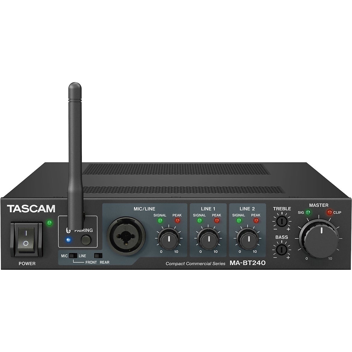 Tascam MA-BT240 mixer & versterker met Bluetooth 240 Watt