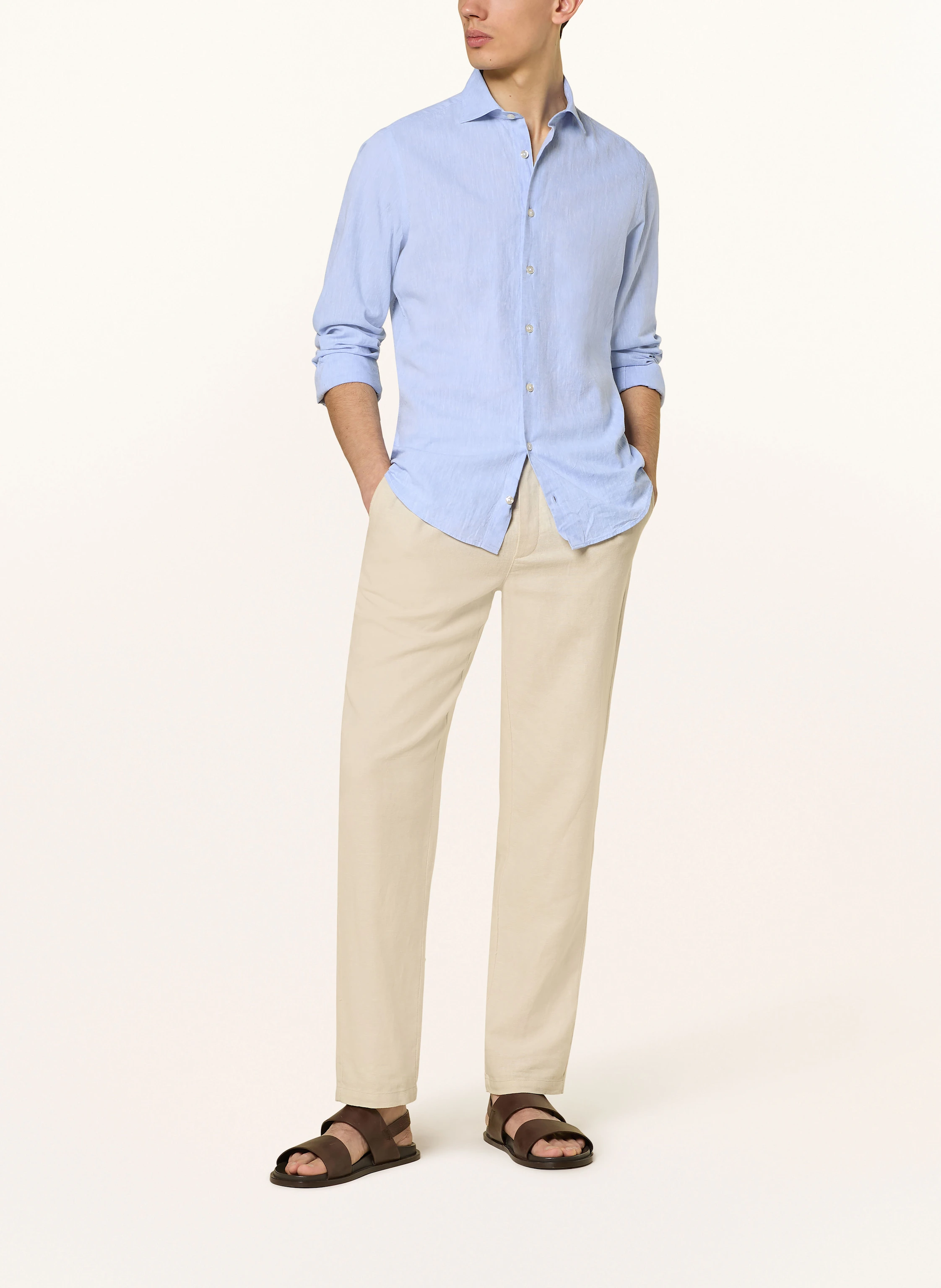 Roy Robson Hemd Slim Fit mit Leinen