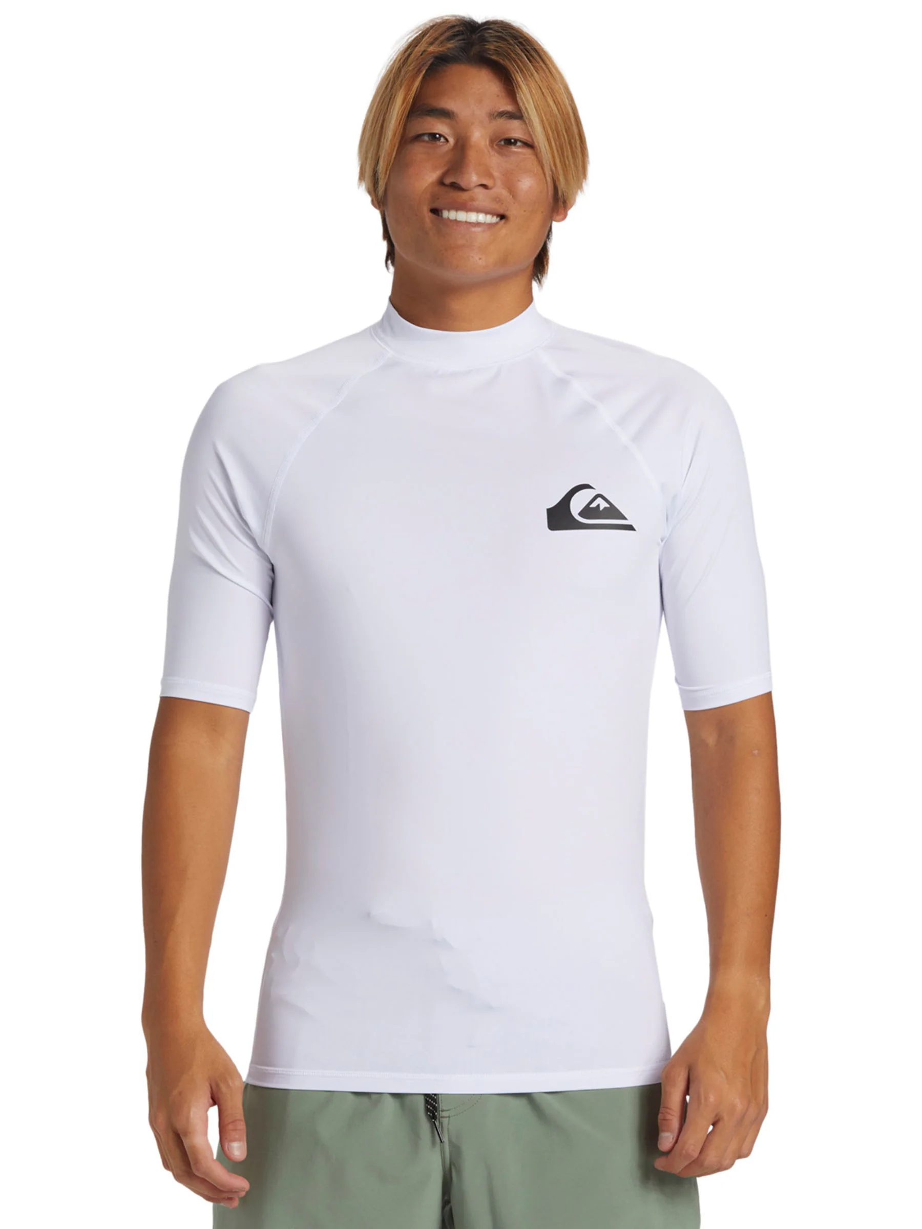 Wit - Quiksilver UPF50 uv-werend hemdje met korte mouwen