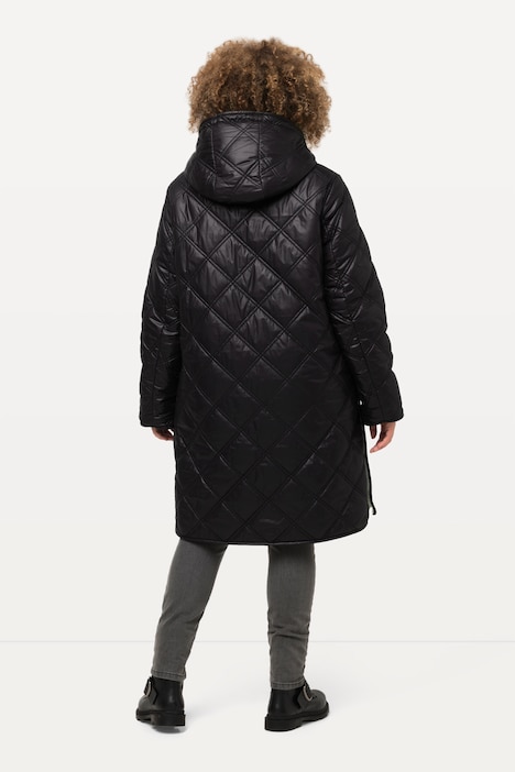 Wende-Steppjacke, Webpelz/Stepp, 2-Wege-Zipper