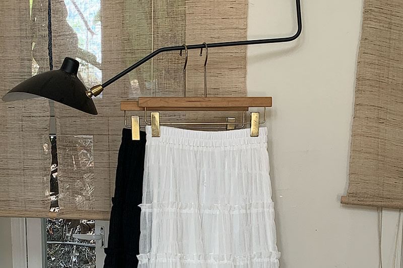 Tel tot 10 - Maxi A-lijn rok met elastische taille en ruches