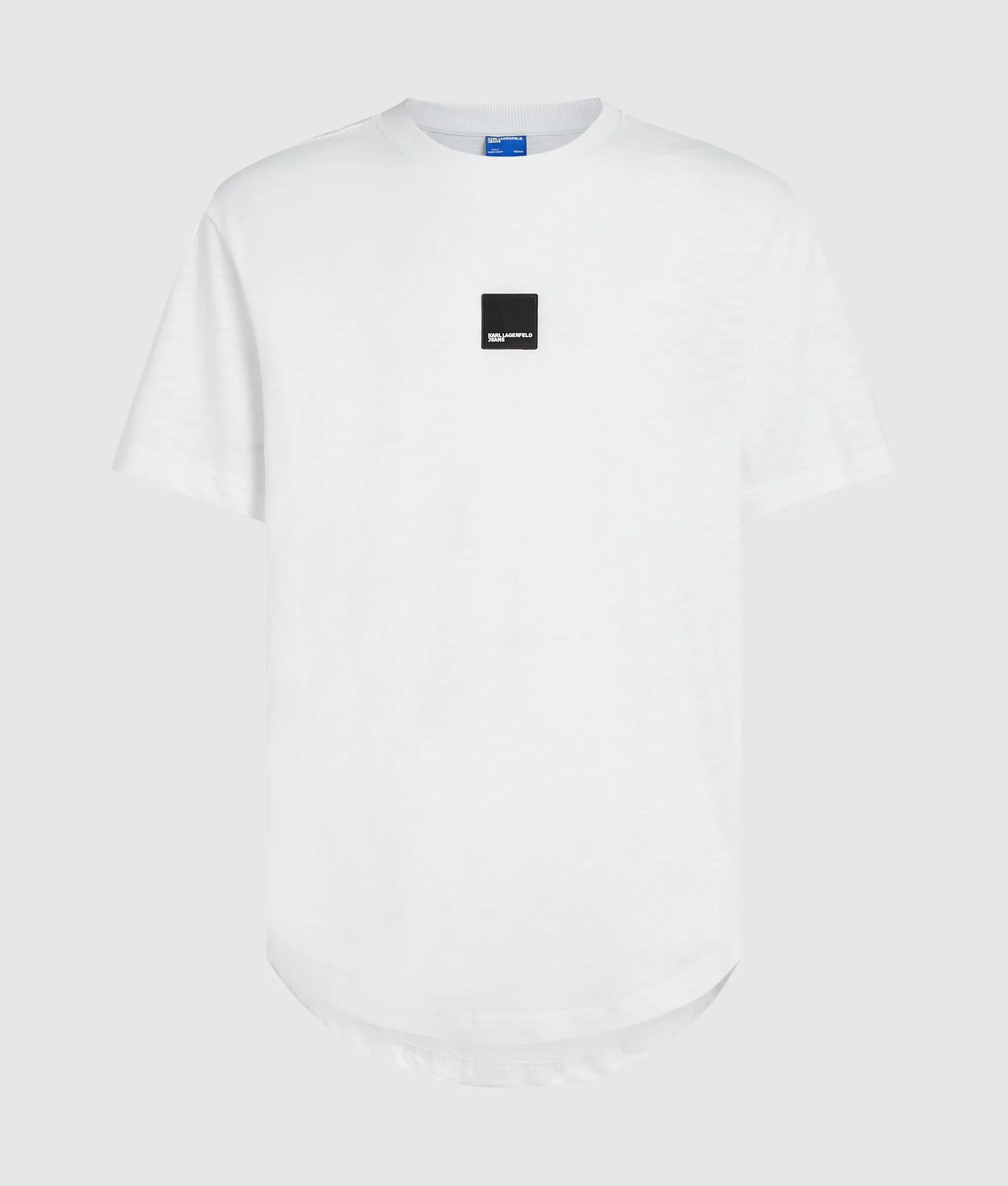 T-shirt met gebogen zoom