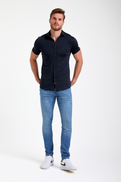 Gabbiano blauwe heren overhemd
