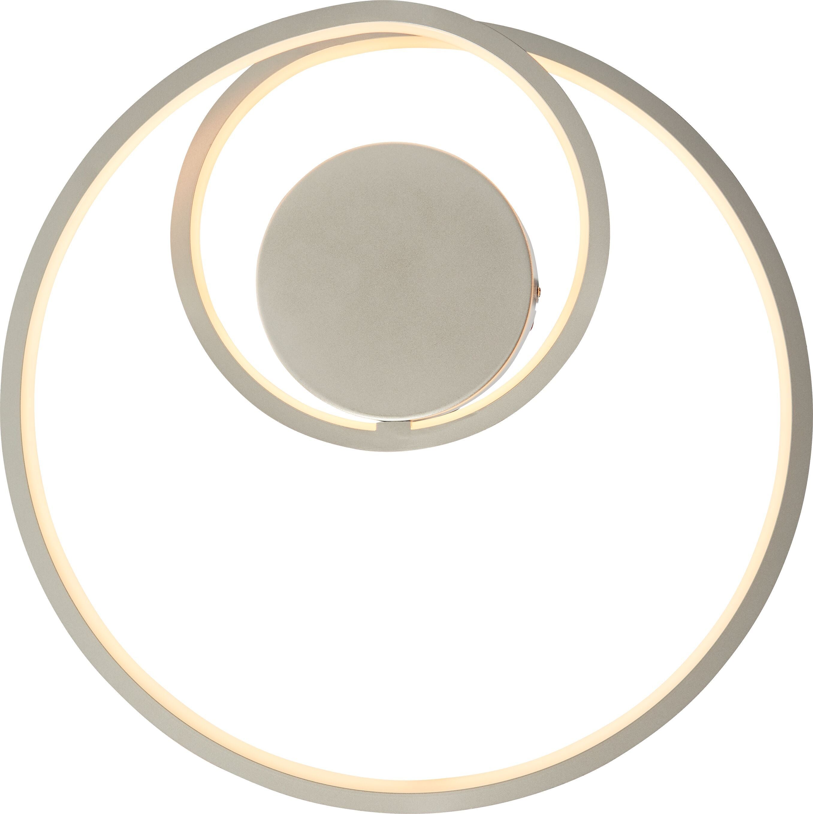 ELMO Wand- / Deckenleuchte - Silberfarbig / H: 6.5 cm x D: 40.0 cm