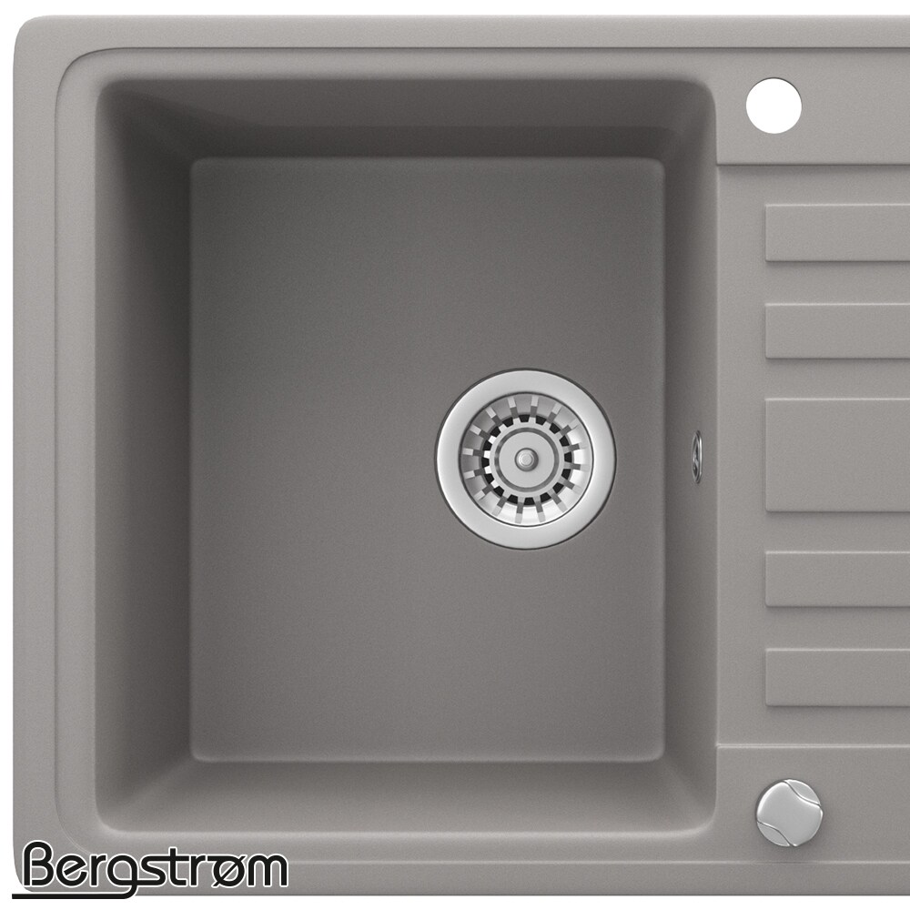 Bergström Granit Spüle Küchenspüle Einbauspüle Spülbecken 575x460mm Beton