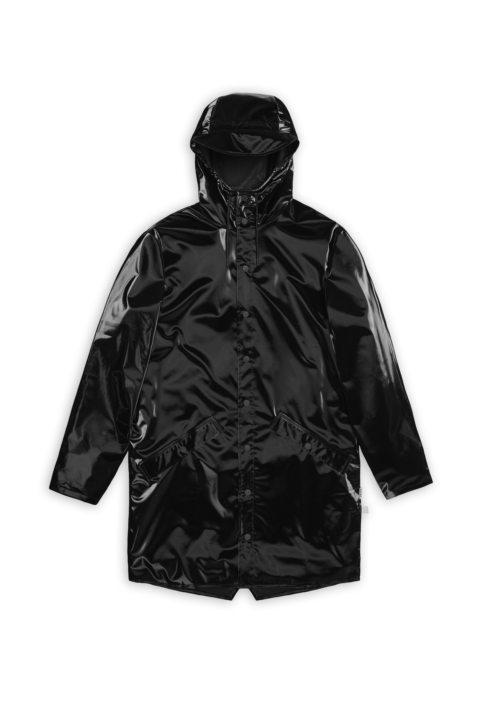 RAINS Coupe-vent imperméable long à capuche  Long Noir