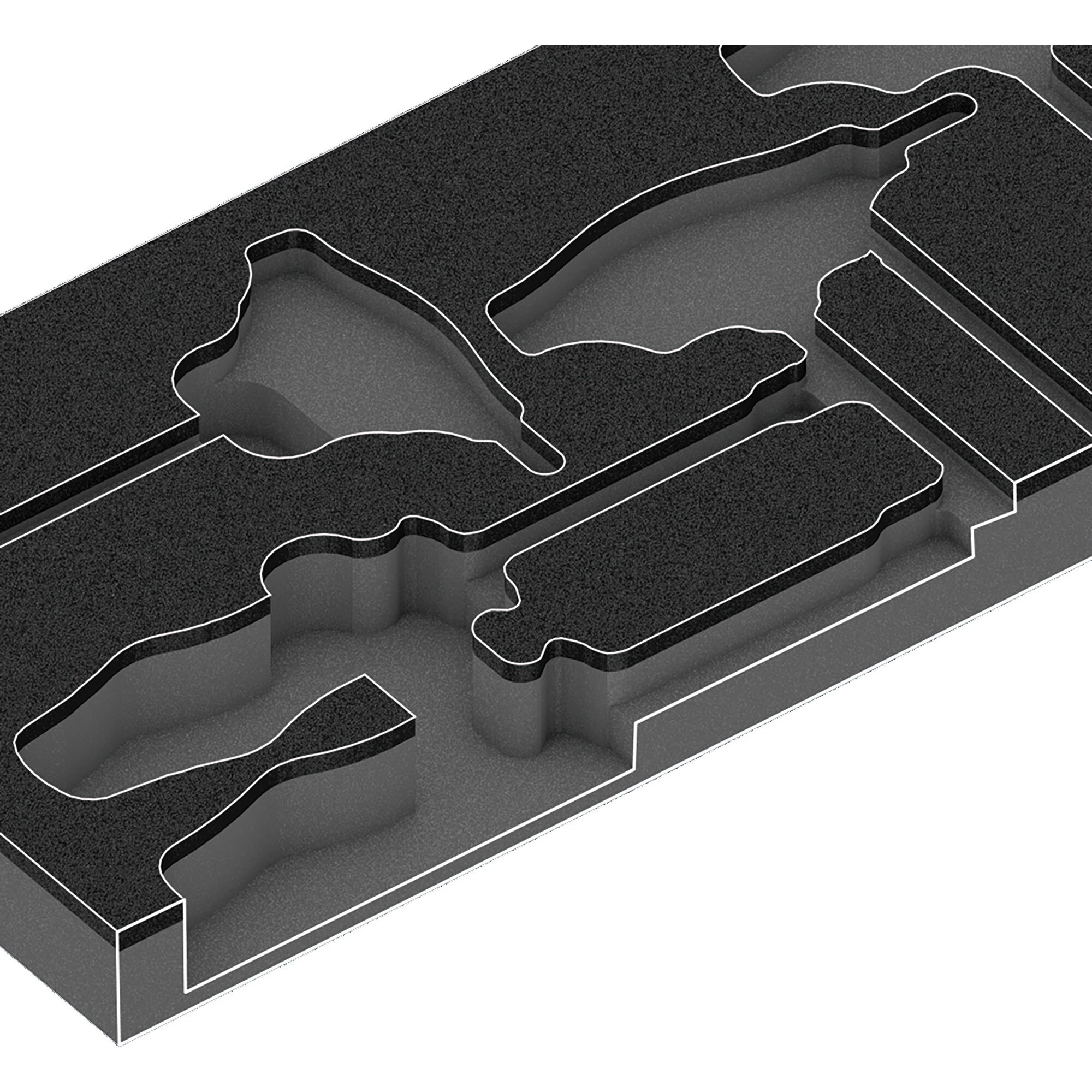 Wera Einlage 9813 Schaumstoffeinlage für Hex Schraubendreher Set 1, leer