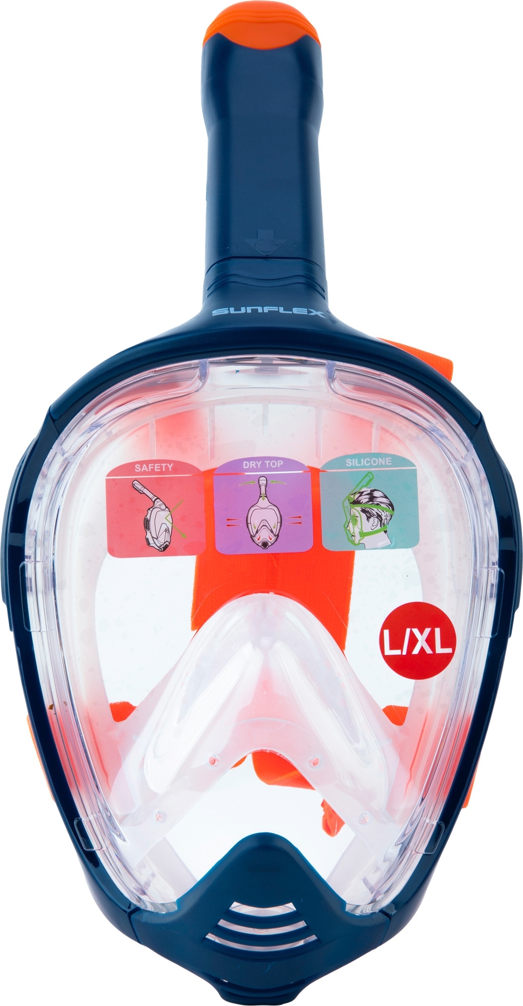 sunflex sport full face mask Kraken Vollgesichtsmaske zum Tauchen für Kinder und Jugendliche L/XL für Kinder ab 12