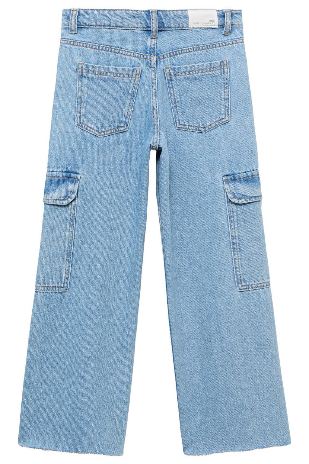 Mango Kids straight leg jeans light blue denim